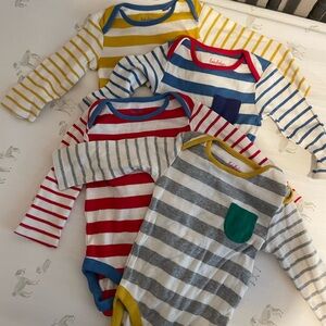 Baby Boden lot of four long sleeve onesies / 3-6 months